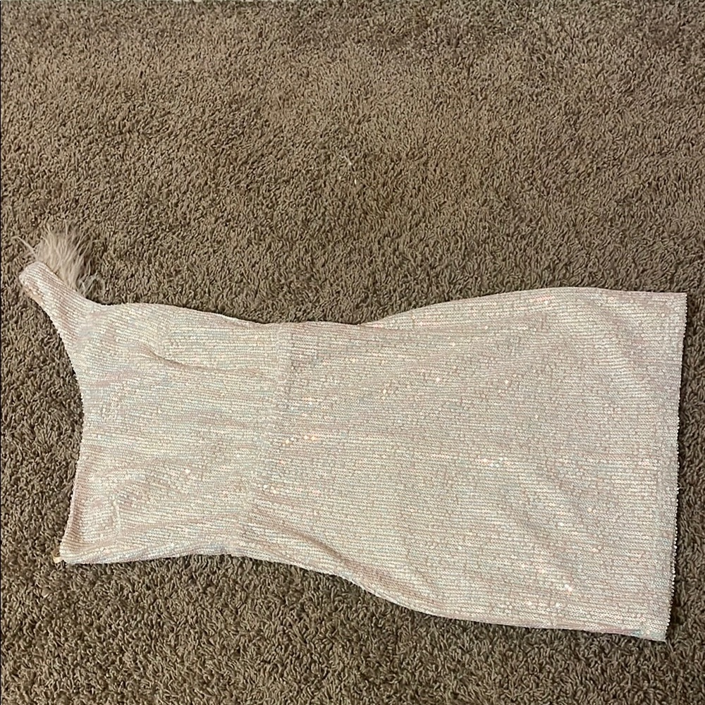 Windsor Shimmering Cream Mini Dress